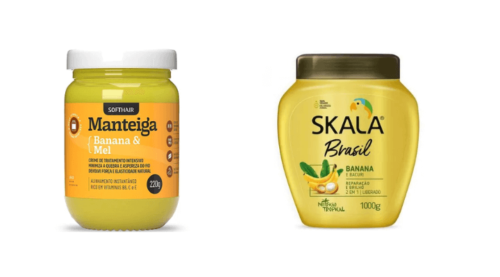 hidratação com banana no cabelo