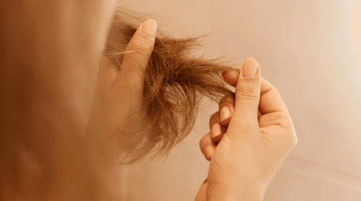 pontas duplas no cabelo