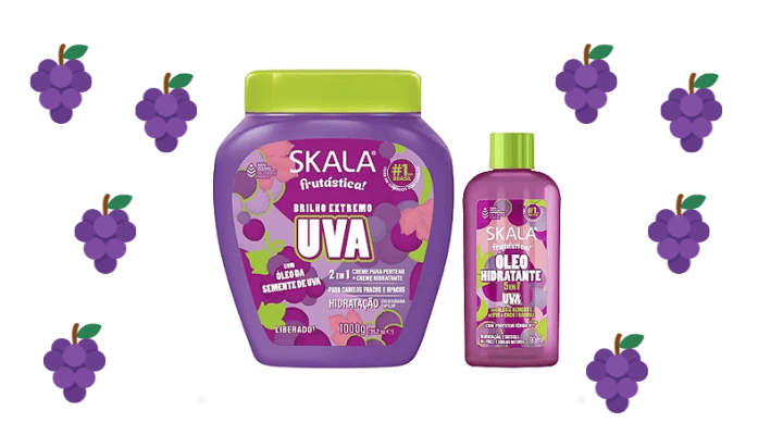 Skala  Creme de Tratamento 2 em 1 Uva